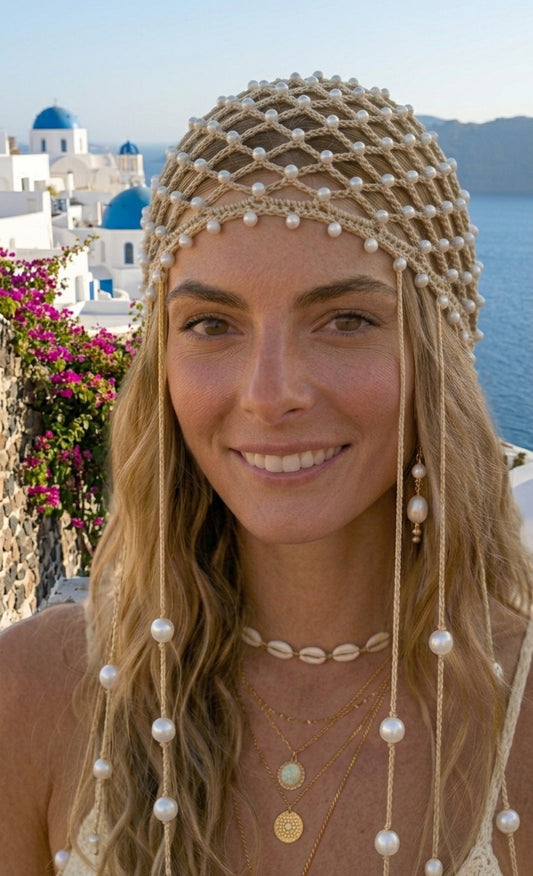 Bonnet crochet perles — Sable & Mer