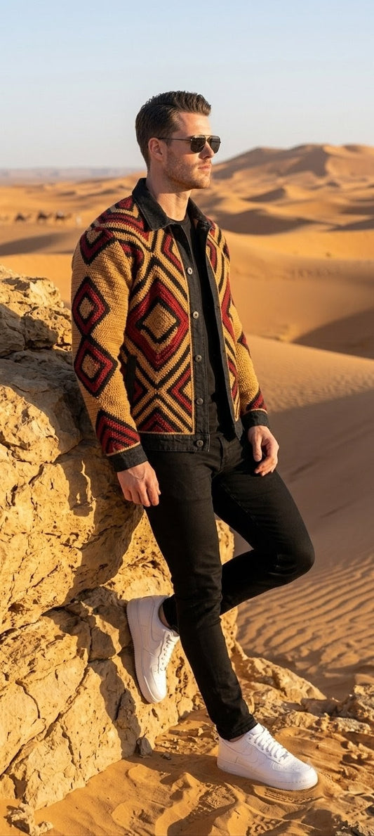 Jacket crochet berbère